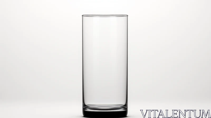 Transparent Glass Cylinder 3D Rendering AI Image