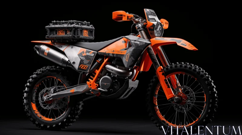 Black and Orange KTM Dirt Bike: Powerful and Rugged AI Image