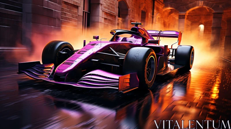 Formula 1 Racing in Cityscape AI Image