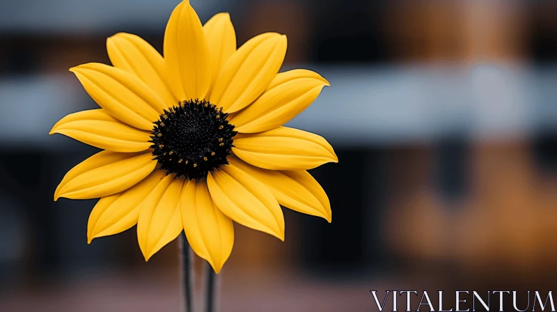 Sunflower in Dark Bronze and Yellow - A Visual Harmony AI Image
