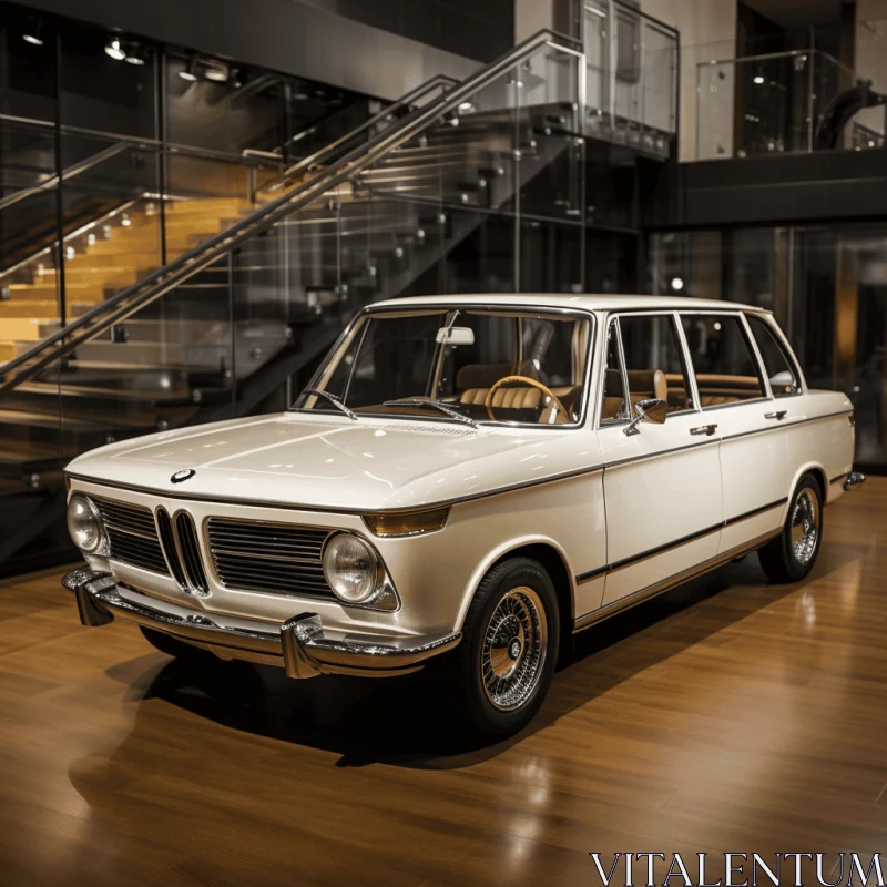 Exquisite BMW Station Wagon in a Captivating Showroom AI Image