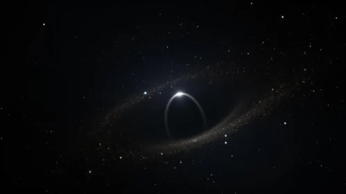 Mysterious Black Hole and Glowing Accretion Disk in Space