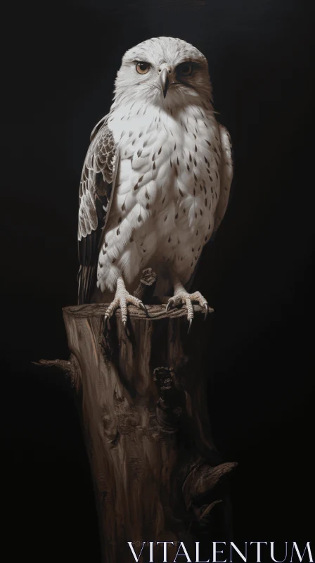 Monochromatic Photorealism: Owl on Edge AI Image