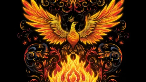 Majestic Phoenix Rising: Symbol of Resilience and Renewal