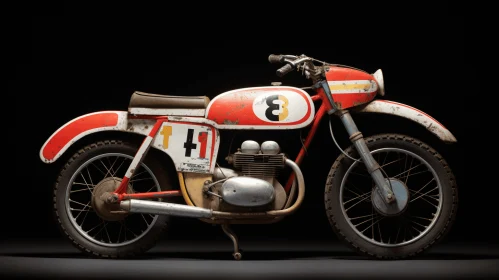 Vintage Race Bike: Meticulous Photorealistic Still Life