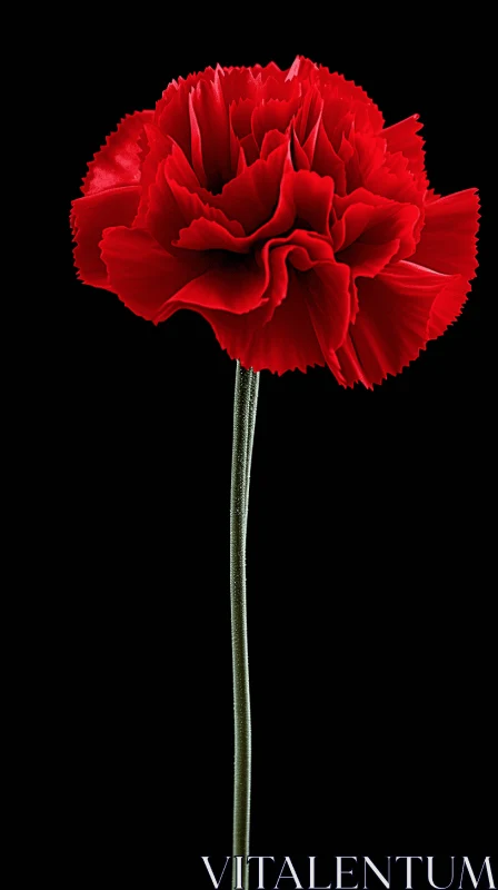 Mesmerizing Red Flowers Against Black Background - Contemporary Turkish Art AI Image