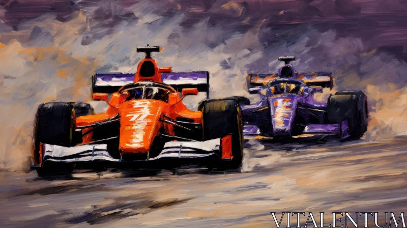 Exciting Formula 1 Car Racing Painting AI Image