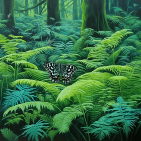 Satirical Wildlife Art - Butterfly in a Jungle