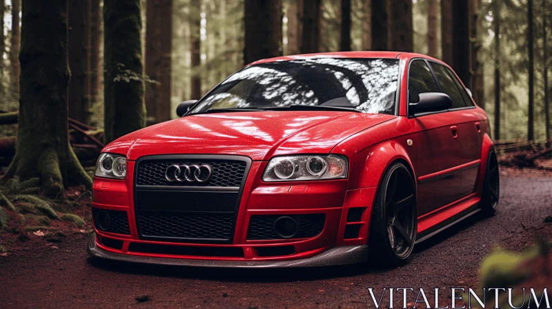 Captivating Audi A4 in the Woods | Street Style Realism AI Image