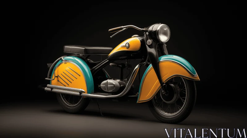 Captivating Motorcycle Artwork with Timeless Elegance AI Image