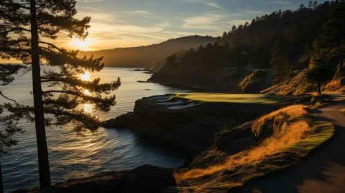 Golden Sunset Golf Course on Cliff