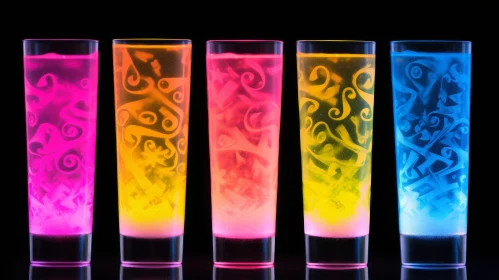 Colorful Shot Glasses Still Life