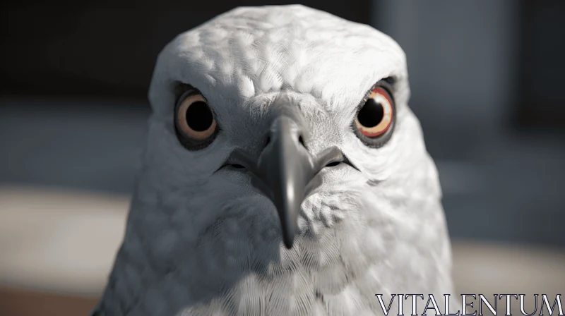 Sci-fi Realism White Bird - Unreal Engine Rendered Art AI Image