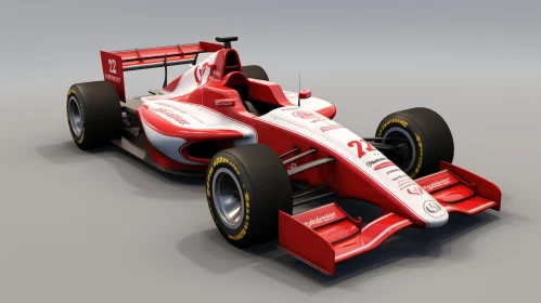 Red and White Formula 1 Race Car - Speed and Precision