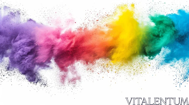 Colorful Powder Explosion: Fluid Motion Design AI Image