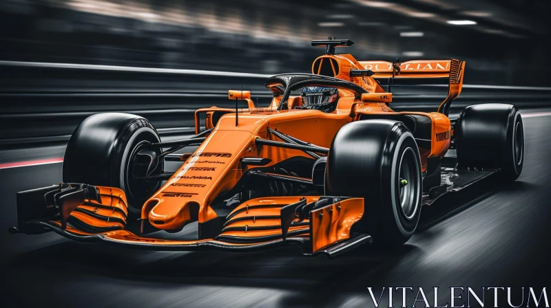 Dynamic Formula 1 Racing Car in Motion AI Image