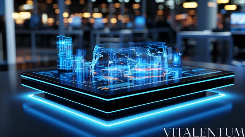 Futuristic 3D Rendering | Virtual Reality Control Panel AI Image