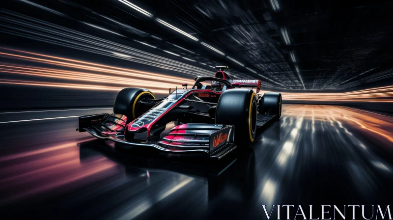 High-Speed Formula 1 Racing on City Street Circuit AI Image