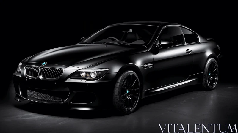 Black BMW M6 - Captivating Monochromatic Car Photography AI Image