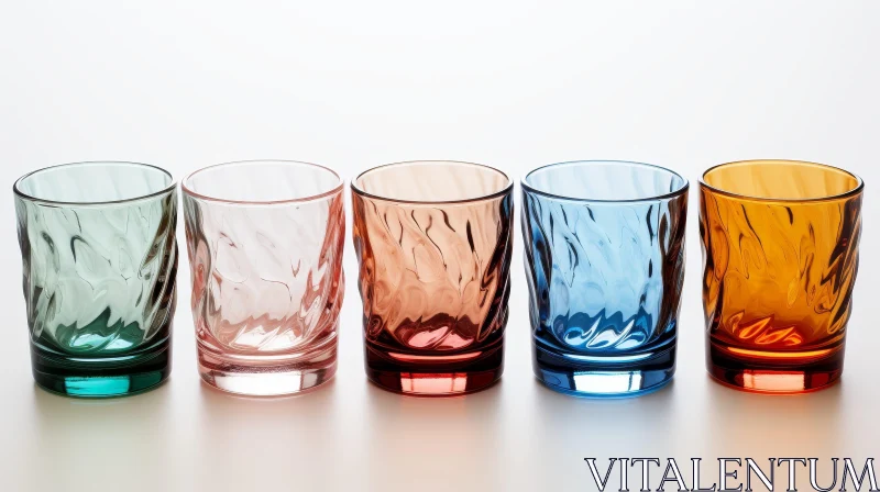 Colorful Glassware Collection - Home Decor AI Image