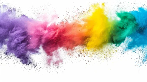 Colorful Powder Explosion: Fluid Motion Design