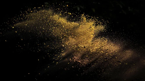 Brown Dust Particles Explosion - Abstract Science Photography
