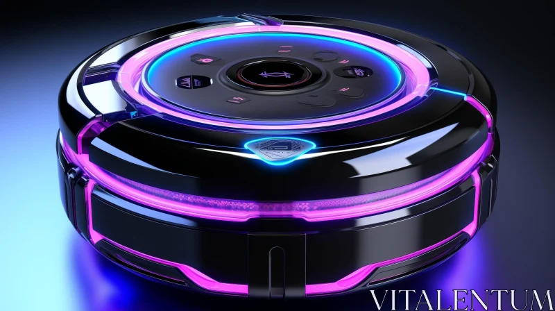 Futuristic Vacuum Cleaner - 3D Rendering AI Image