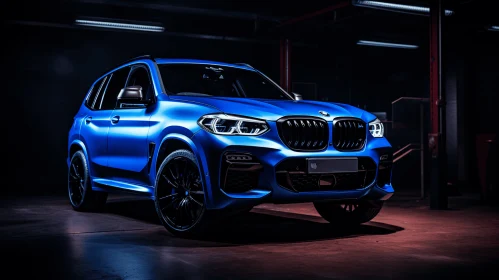 Captivating Blue BMW X3 in a Bold Garage Setting