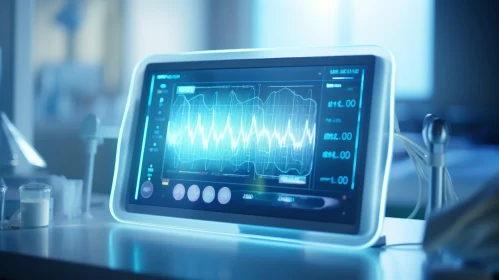 Patient Vital Signs Monitor in Hospital Room