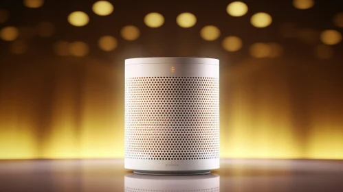 White Modern Smart Speaker - 3D Rendering