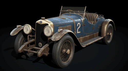 Vintage Car | Classic 1920s Race Car | Sketchfab | Distressed Style