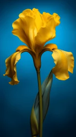 Yellow Flower Against Blue - A Surrealistic and Photorealistic Masterpiece