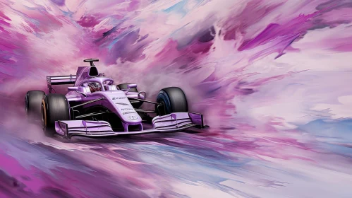Exciting Formula 1 Car Racing Painting
