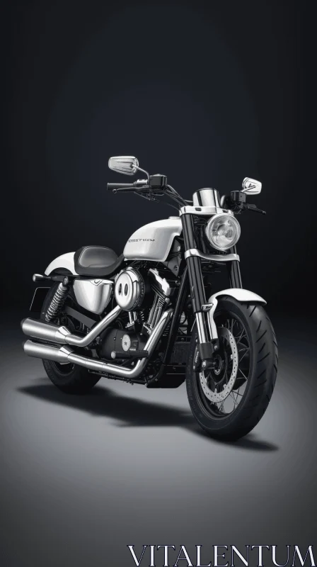 Dark Grey Harley-Davidson Dyna and Road Ranger Motorcycle | Photorealistic Rendering