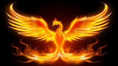 Phoenix Digital Painting - Symbol of Hope and Rebirth