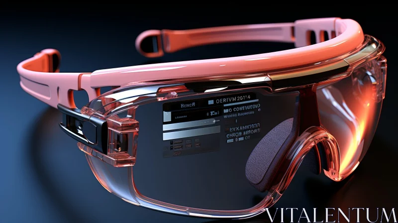 AI ART Futuristic Transparent Smart Glasses with Pink Frame | OERIVM 2014