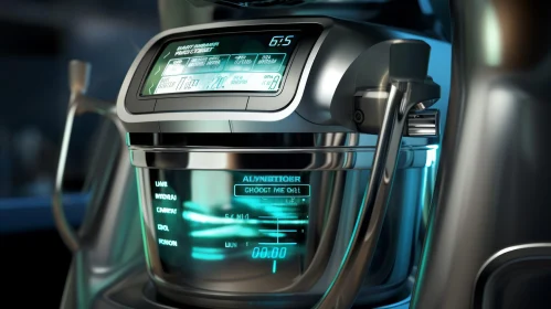 Modern Kitchen Appliance with Touchscreen Display