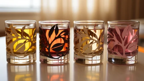 Colorful Shot Glasses on Table