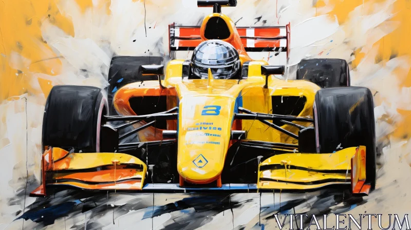 Formula 1 Race Car Painting - Speed and Excitement Captured AI Image