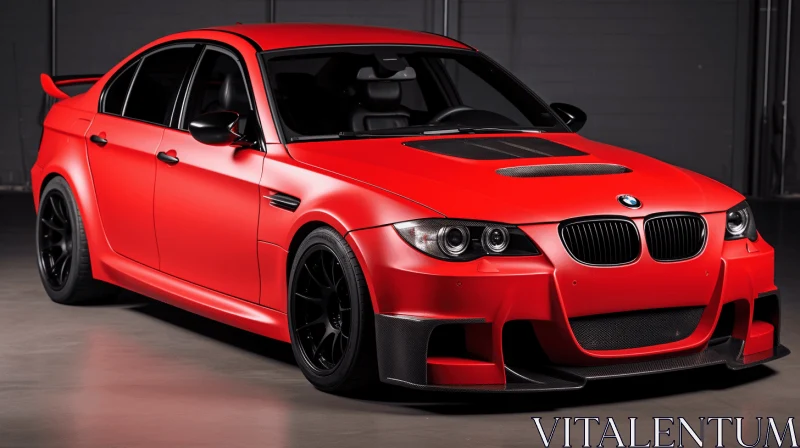 Red BMW M3 2013 Wallpaper | Realistic Hyper-detailed Rendering AI Image