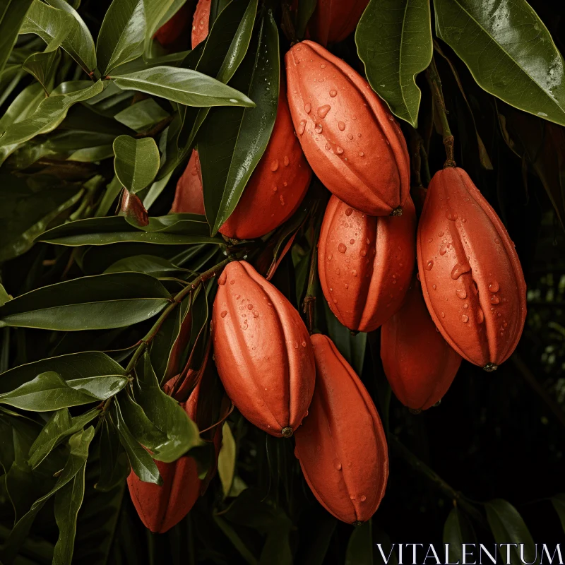 AI ART Red Fruits Hanging from a Tree | Art of the Ivory Coast