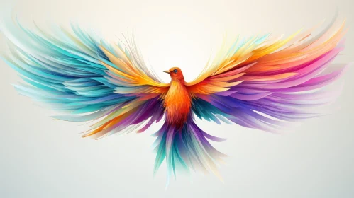 Phoenix Rising Digital Painting - Mythical Bird Artwork