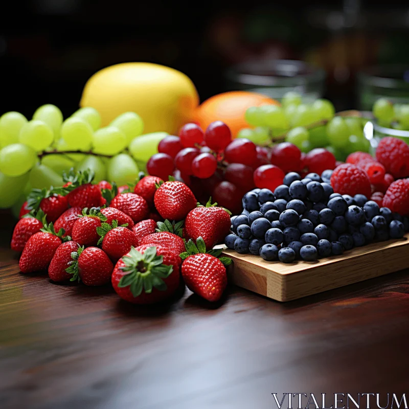 Colorful Fruits on Table - High Resolution Image AI Image