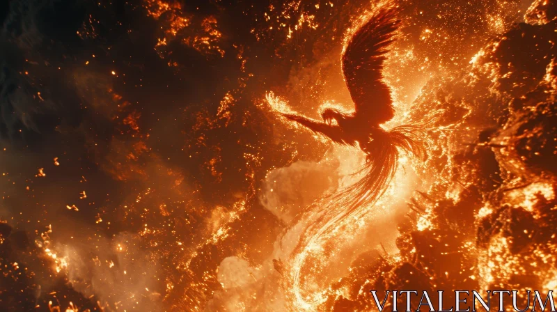 AI ART Majestic Phoenix Rising from the Ashes