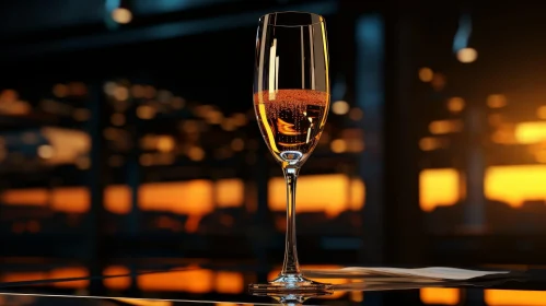 Elegant Champagne Glass Photography