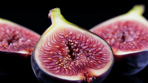 Captivating Macro Photo of Sliced Figs | Dark Symbolism | Vibrant Colors