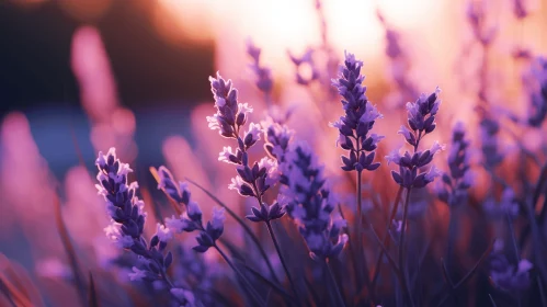 Sunset Lavender Field: A Soft and Dreamy Visual Experience