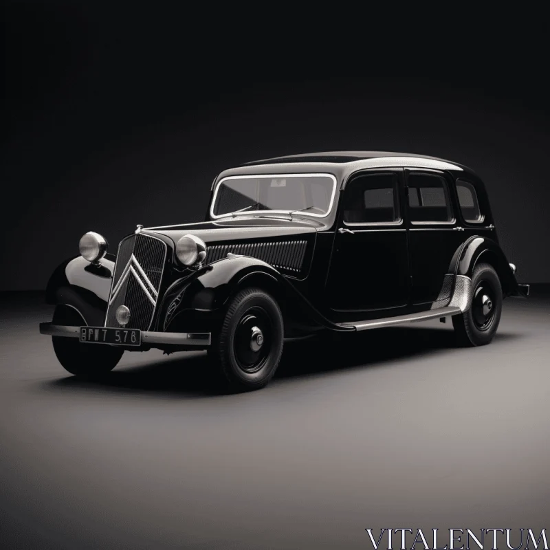 Captivating Black Car Artwork in Photorealistic Renderings AI Image
