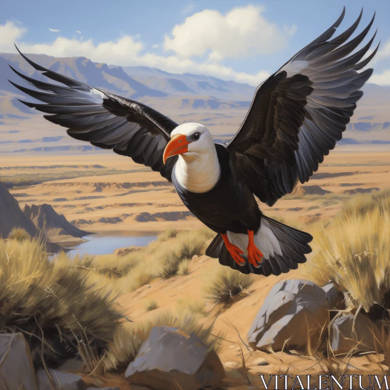 Artistic Bird Painting in Classic Americana Style AI Image