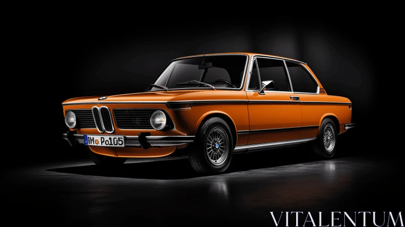 Classic Orange BMW 220d: A Vivid Neo-Pop Icon AI Image